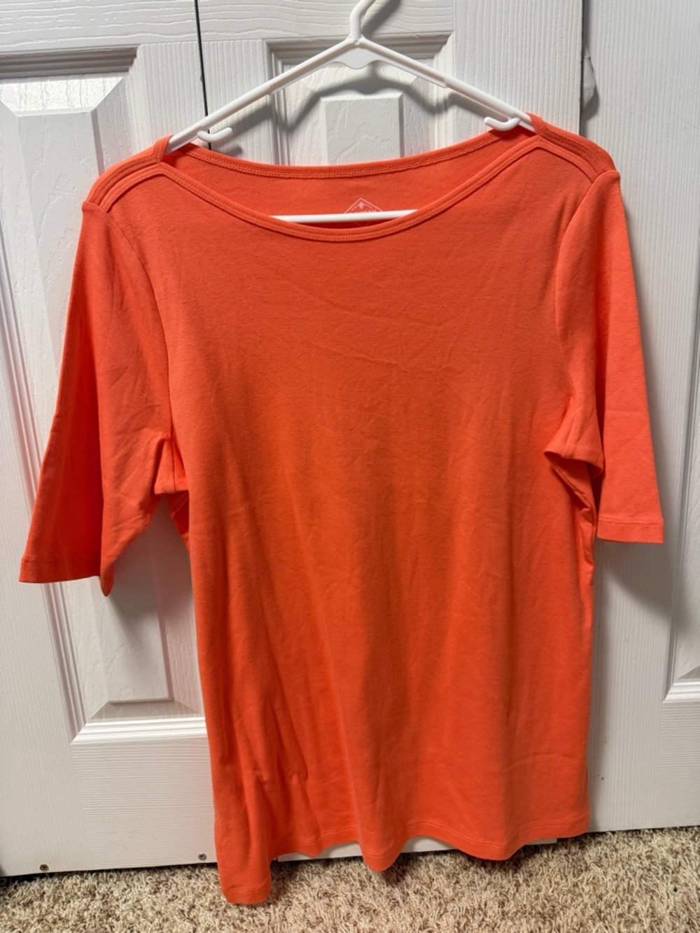 St. John's Bay Short Sleeve Crewneck Top - Orange